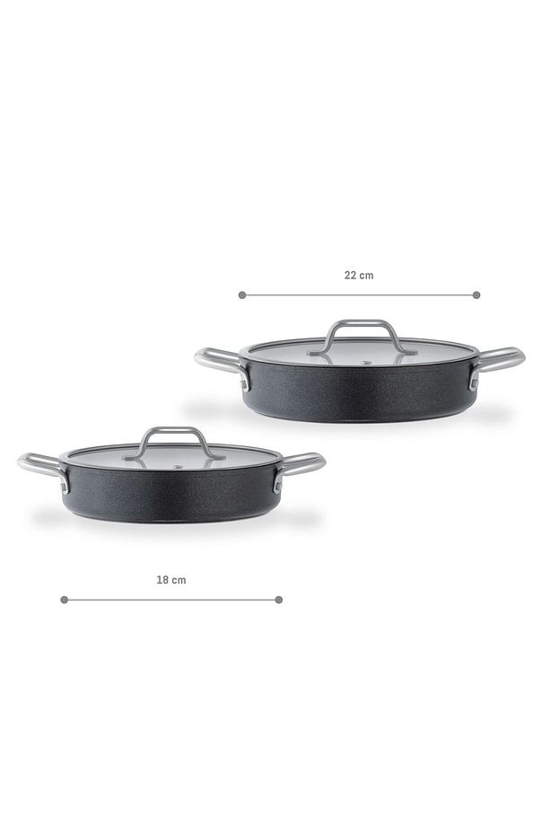 Titanium Professional 4 Parça Sahan Seti - Siyah - 18-22 cm - 4