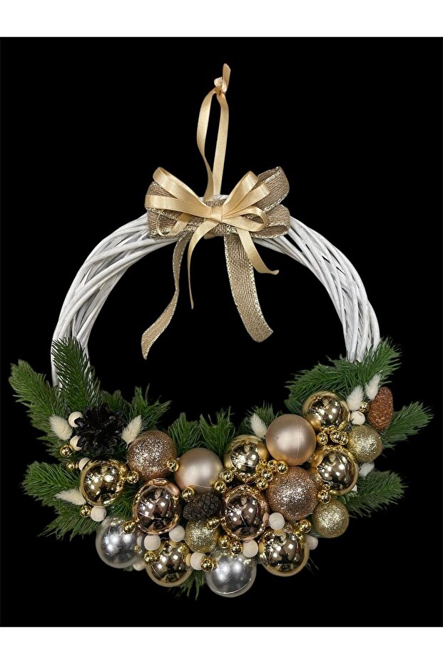 Gold Kapı Süsü Şık Yeniyıl Noel Kapı Süsü - 1