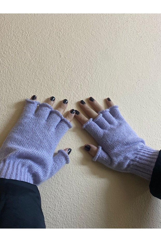 Short Cut Fingerless Winter Gloves - Knitwear Cut Finger - Fingerless - Gift New Year Christmas