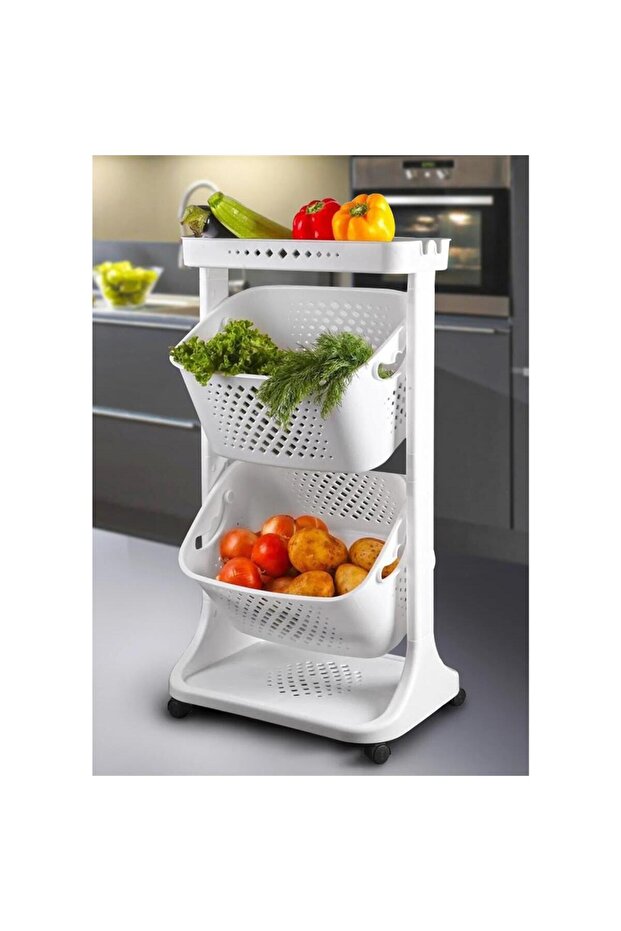 2-Tier Multi-Purpose Rolling Basket - 1