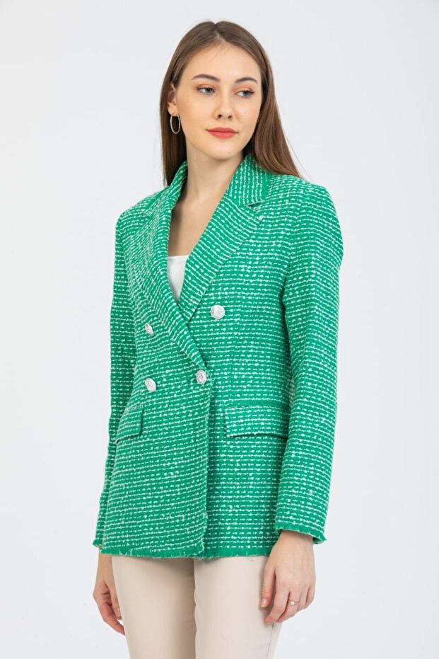 Tasseled 4 Button Jacket - 1