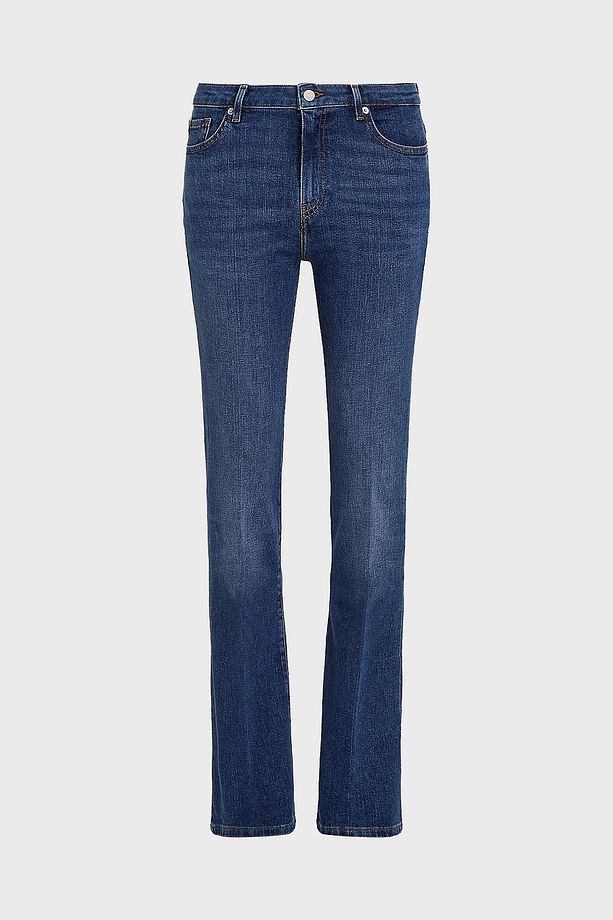 Pamuklu Regular Fit Yüksek Bel Geniş Paça Jeans  KOT PANTOLON WW0WW43494 1BL - 5