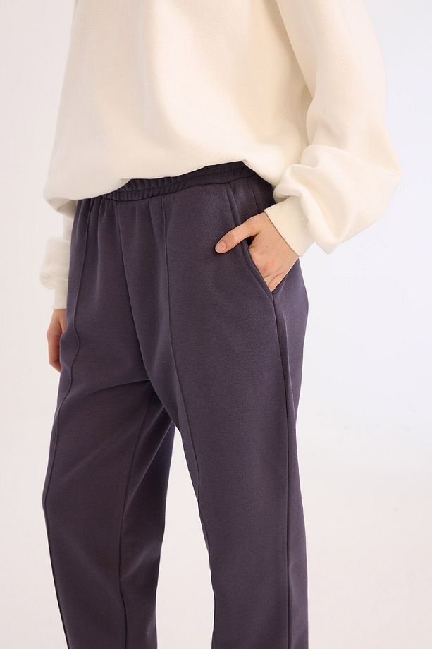 Coool Kalın Jogger Eşofman Altı Basic Düz Cepli Beli Paçası Lastikli E6300AX24WN - 4