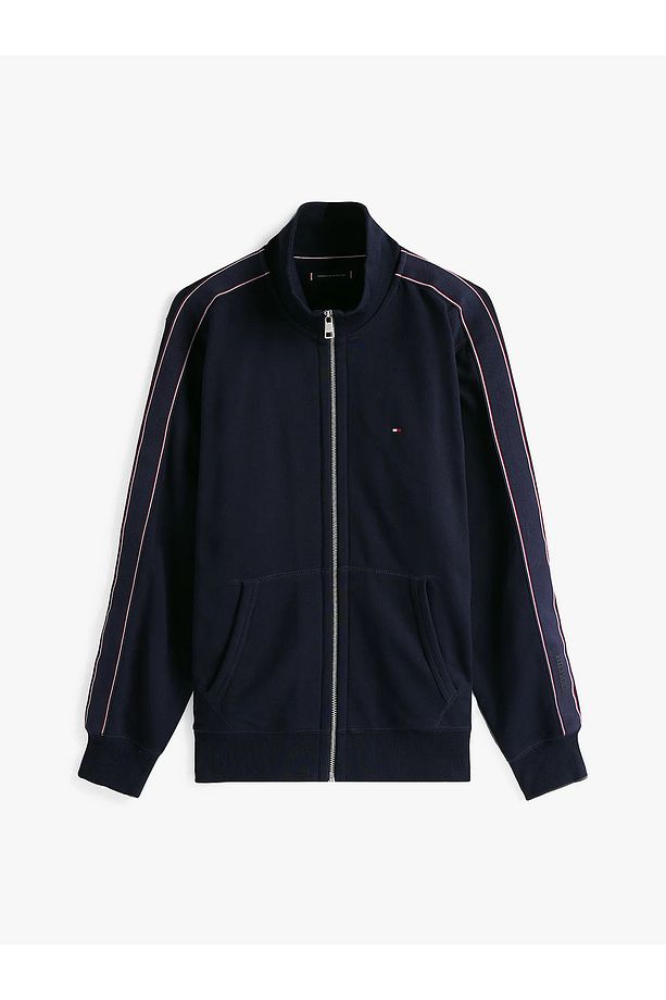 Erkek Regular Fit Pamuklu Dik Yaka Fermuar Kapamalı Lacivert Sweatshirt MW0MW37468-DW5 - 4