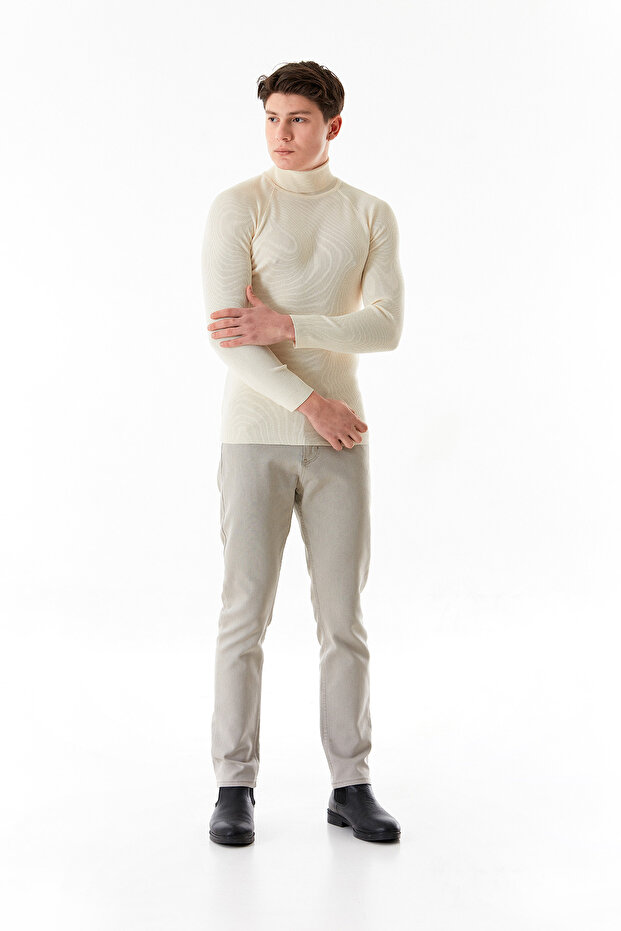 Basic Balıkçı Yaka Triko Kazak - 5