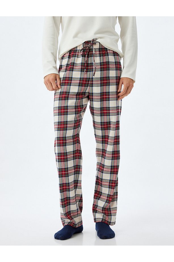Yılbaşı Temalı Bol Kalıp Dokuma Pijama Altı - 3