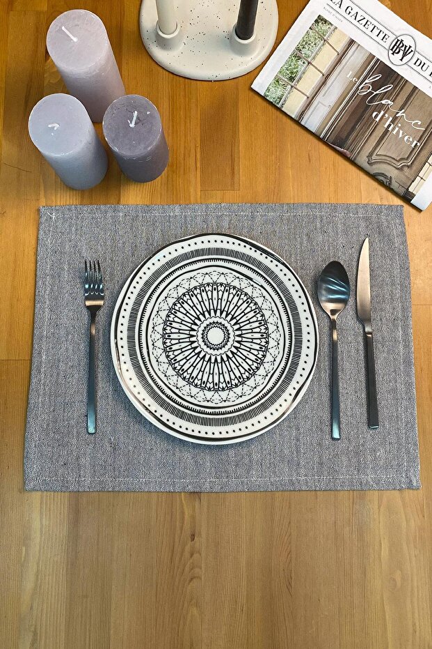 Gri Amerikan Servis Düz - 1