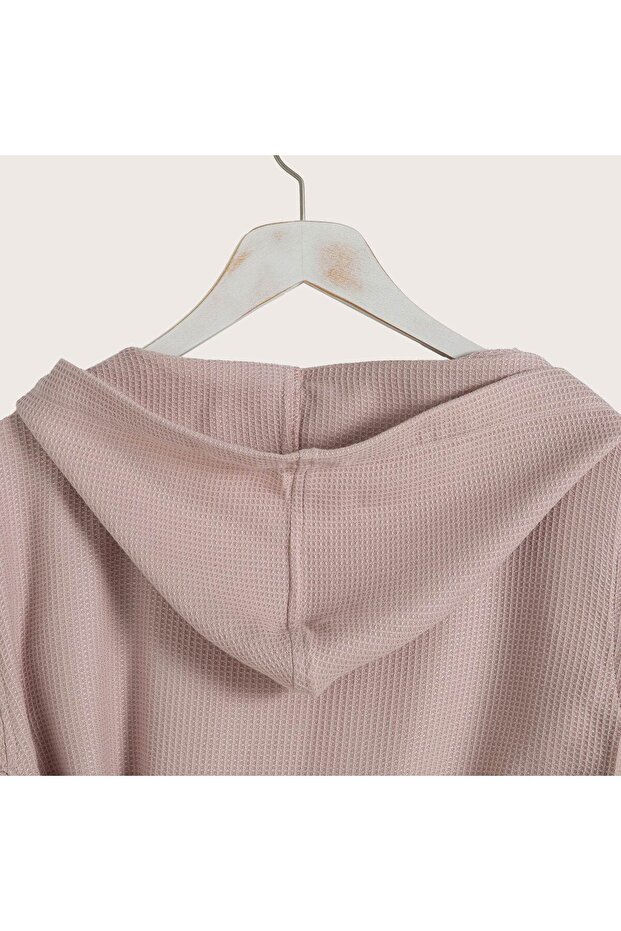 Little Basic Kapüşonlu Bornoz Pembe - 3