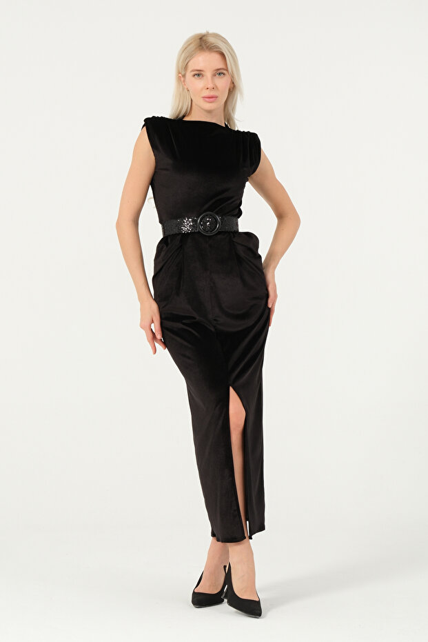 Yırtmaçlı Elbise - 7