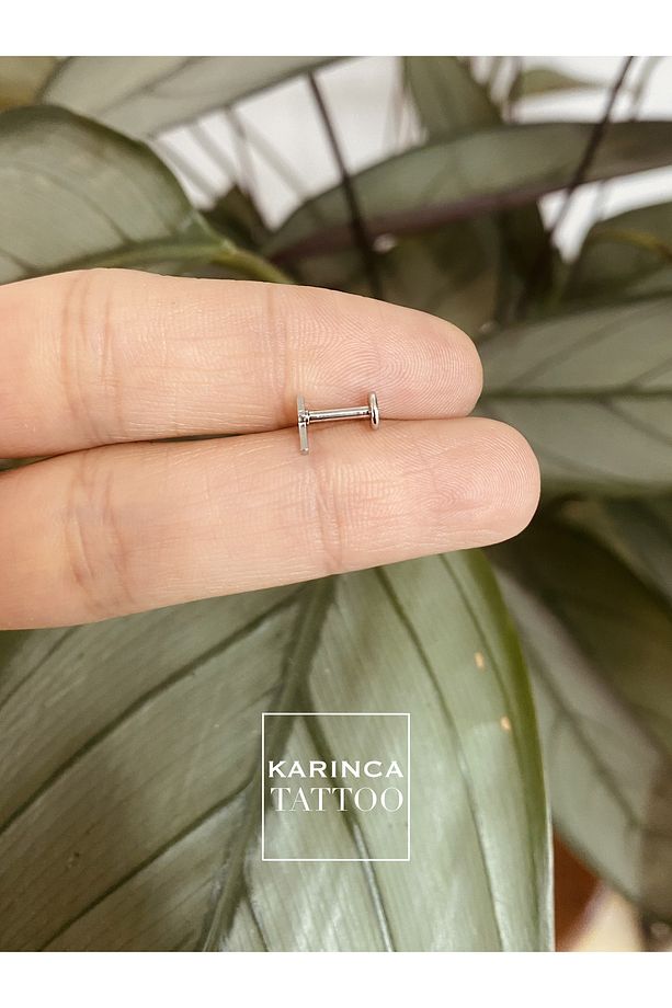 Haç Piercing Cross Kaliteli Cerrahi Çelik Burun Conch Forward Helix Piercing Kıkırdak Tragus Küpe - 5