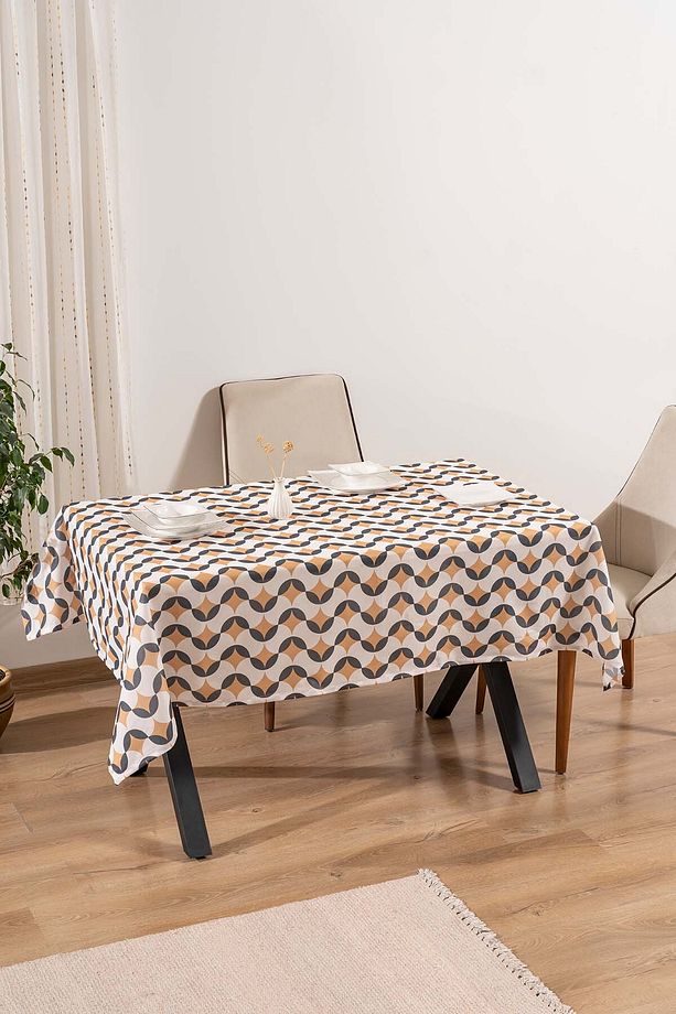 Geometrik Soyut Masa Örtüsü, Sofra Bezi, Piknik Örtüsü - 4