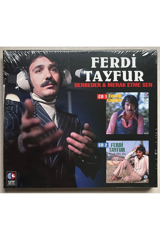Ferdi Tayfur Derbeder & Merak Etme Sen 2 Cd (JELATİNİNDE ORJNAL DÖNEM BASKI 2 CD) Plak Değildir - 1