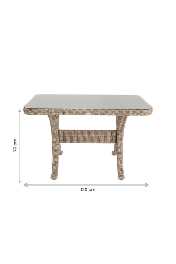 Peter 70x120 Rattan Bahçe Masa Takımı | Rehome - 4