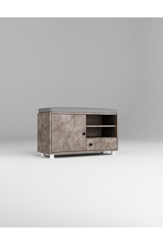 NOVA Ayakkabılık giriş oturak ve ayakkabılık kapaklı raflı mdf - 1