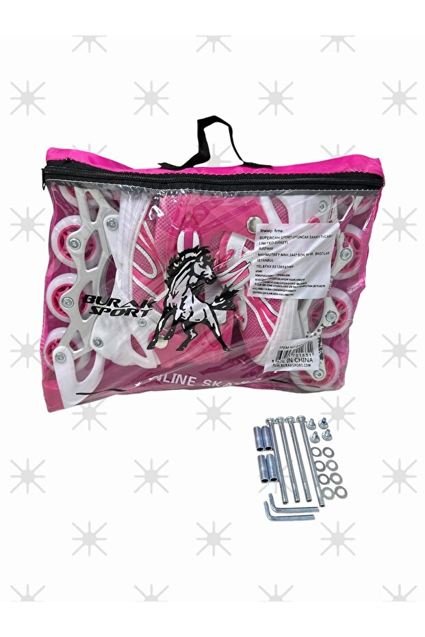 زلاجات وردية ذات 4 عجلات قابلة للتعديل - 4