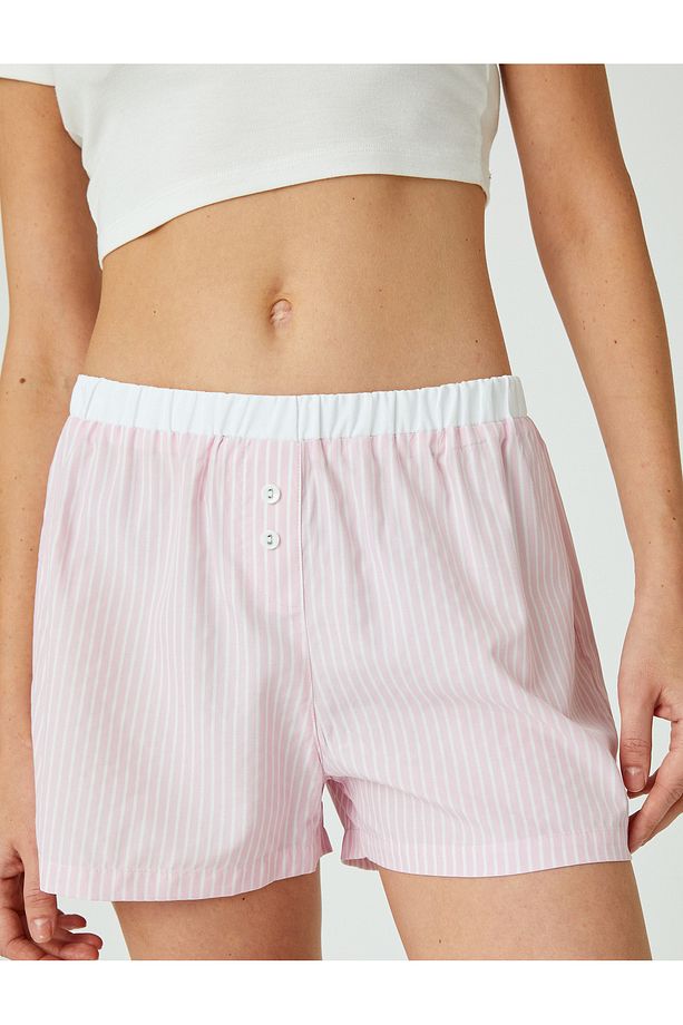 Viskon Karışımlı Boxer Şort Pijama Altı - 5