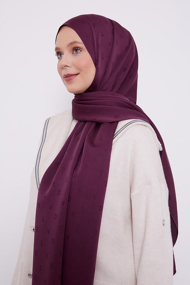 Mürdüm LVD Baskılı Blue Jakarlı Şal - 3