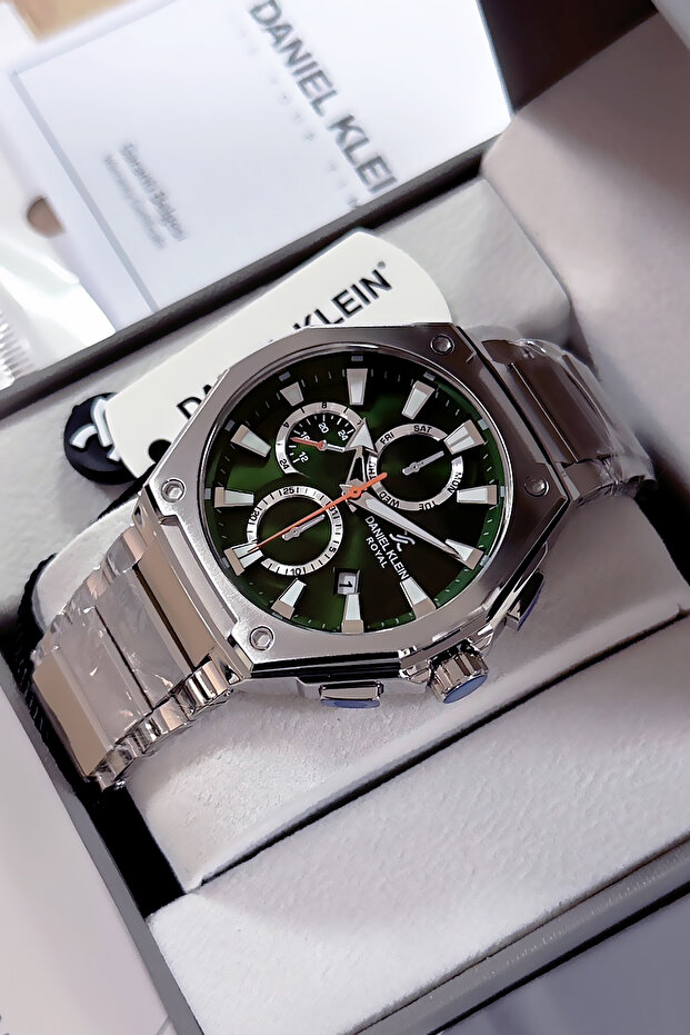 Royal Original Men's Wristwatch 3 Atm Waterproof Silver Color Steel Band Dke2113C4