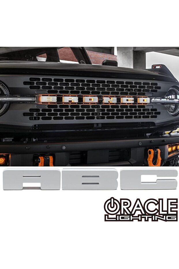 شارة حروف LED مضيئة عالمية - سطح أبيض غير لامع - O - LED أبيض - 3