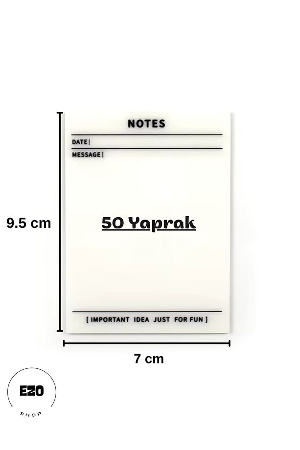 Şeffaf Yapışkanlı Post it Not Kağıdı Postit Gridnot Post-it - 3