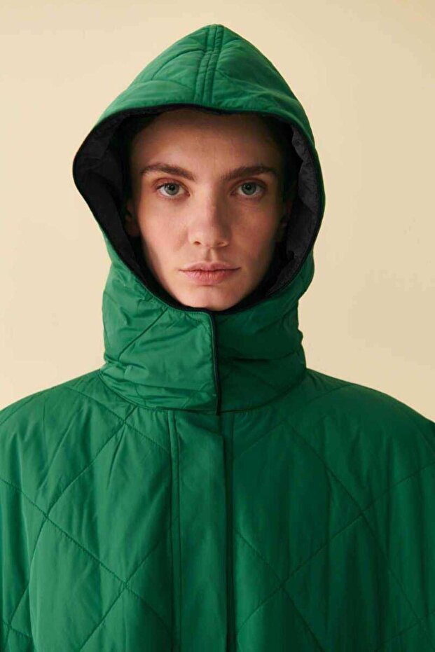 Yeşil Kapitone Panço - 8