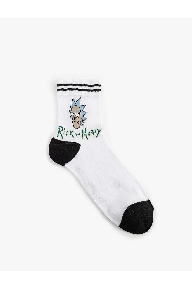 Soket Pamuk Karışımlı Lisanslı Rick And Morty Çorap - 1