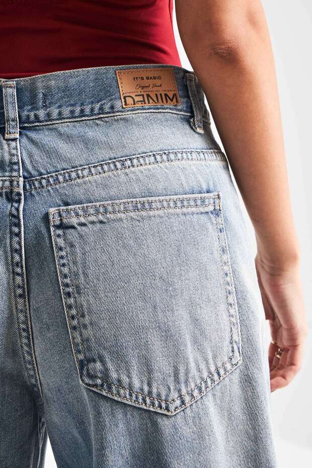 Kadın T.Kot Rengi 2S532 Palazzo Fit Denim - 5