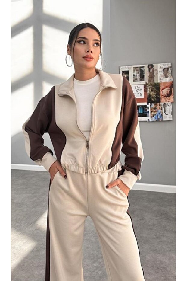 Classic Tracksuit with Patterned Zipper - 2