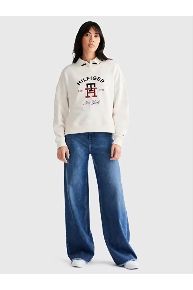 Nakış İşlemeli Logo Monogram Sweat - 3