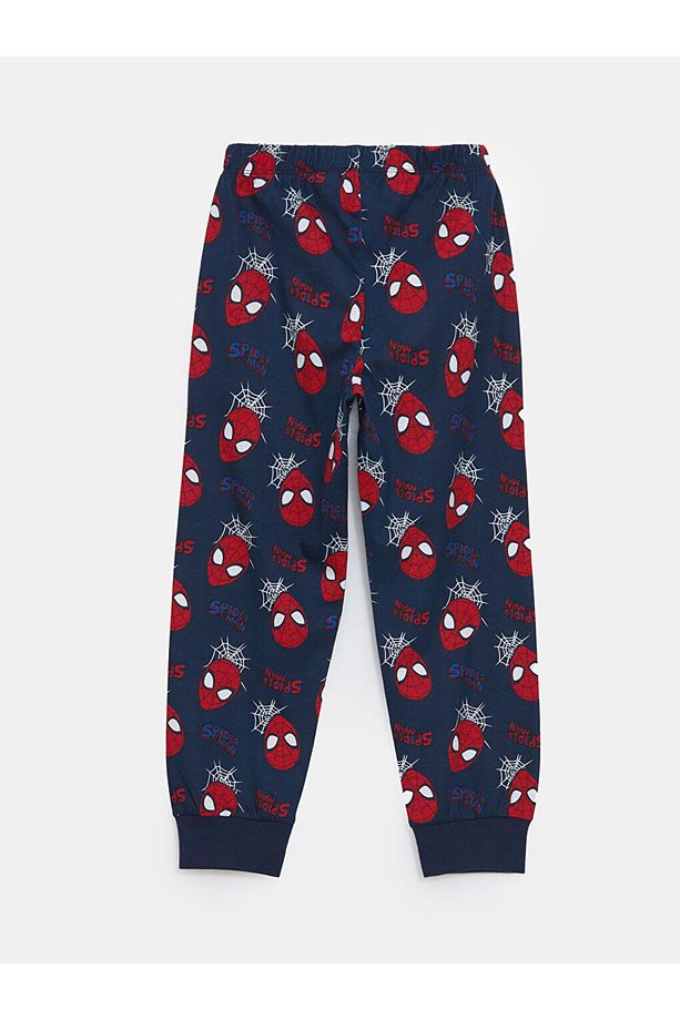 LCW Kids Kırmızı Bisiklet Yaka Spiderman Baskılı Erkek Çocuk Pijama Takımı - 5