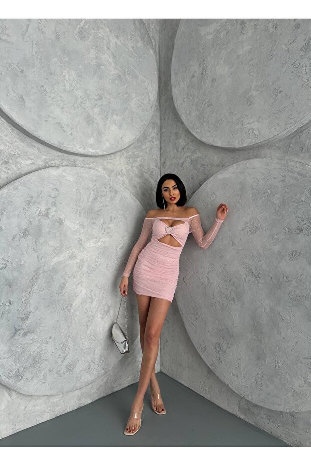 Glitter Elegance Tül Elbise - 6