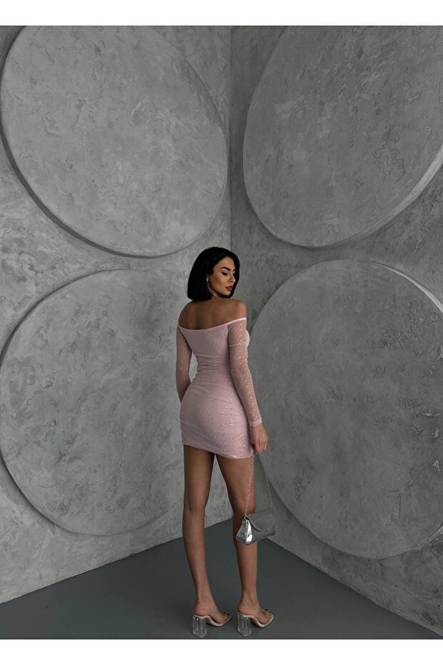 Glitter Elegance Tül Elbise - 4