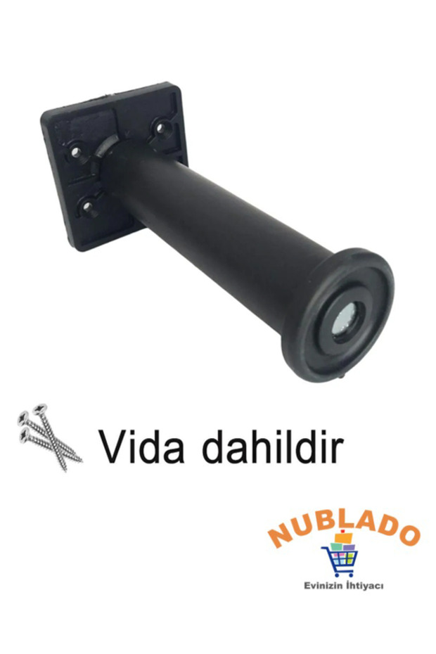Modül Ayarlanabilir Destek Ayağı 15 X 23 Cm Siyah Ayak Mobilya Kanepe Baza Koltuk Ünite Ayakları. - 4