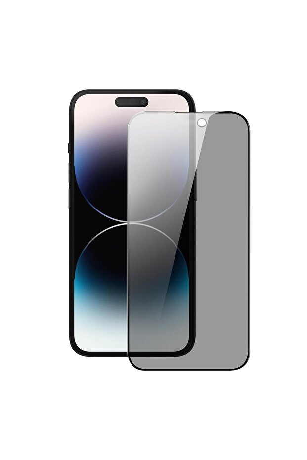 شاشة V-bilvis Warrior لإخفاء الخصوصية مع تصميم حافة بيضاوية متوافق مع iPhone 15 Pro Max