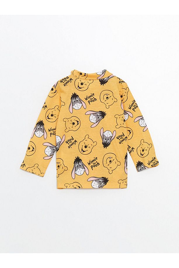 LCW baby Sarı Polo Yaka Winnie the Pooh Baskılı Erkek Bebek Pijama Takımı - 7