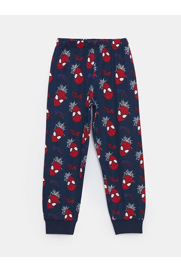 LCW Kids Kırmızı Bisiklet Yaka Spiderman Baskılı Erkek Çocuk Pijama Takımı - 4