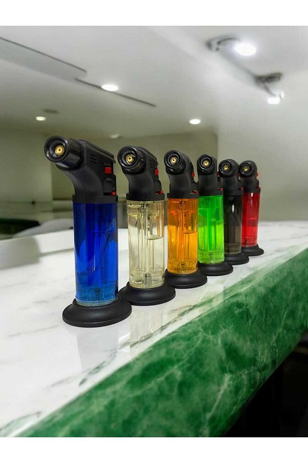 Ayaklı Vantuzlu Doldurulabilir Depolu 1300 Derece Torch Pürmüz Çakmak Mjt - 1