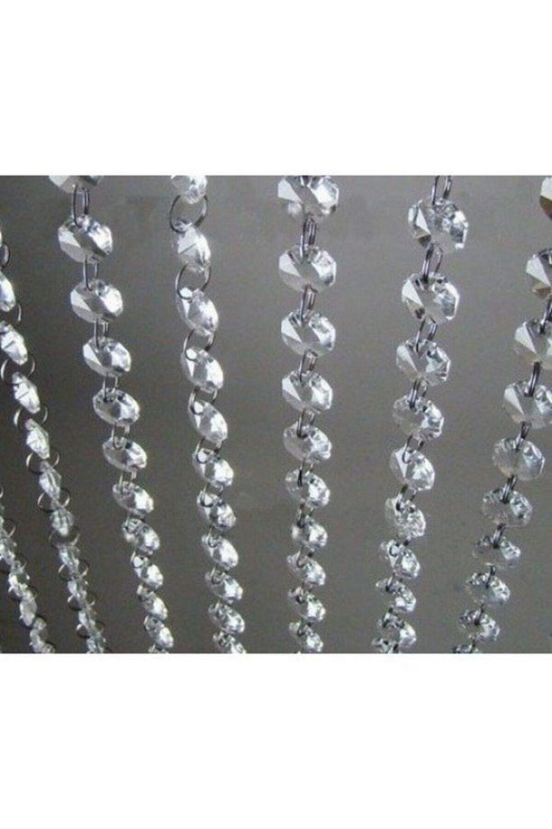 Avize Taşı 14 Mm Optacon Krom Halkalı Şeffaf Renk (200 Adetli) - 1