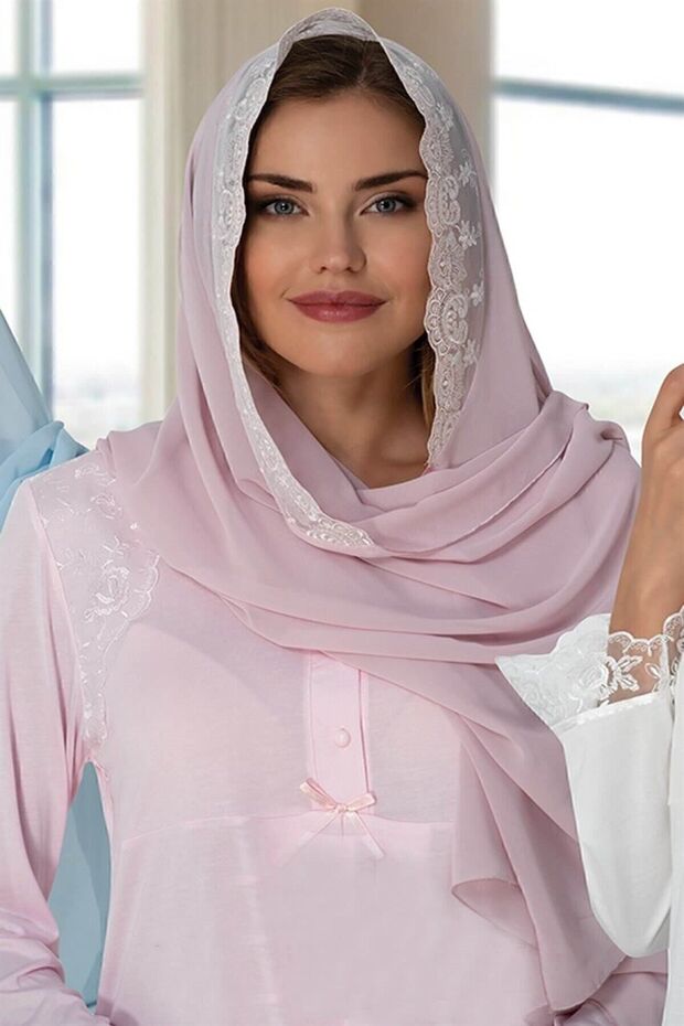 Effortt Powder Pink Chiffon Maternity Shawl 5551