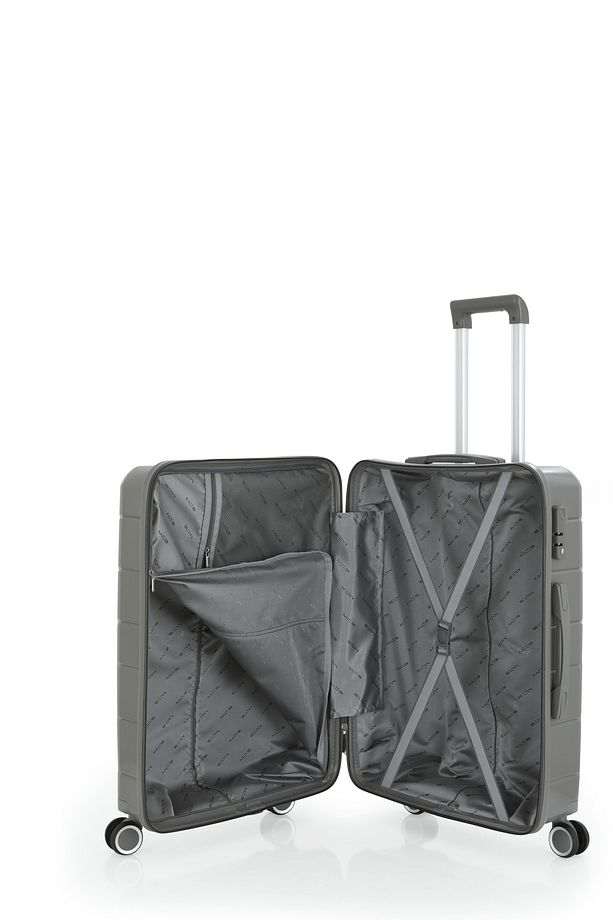 Orta Boy Polipropilen Valiz Gri  65 CM V366 - 6