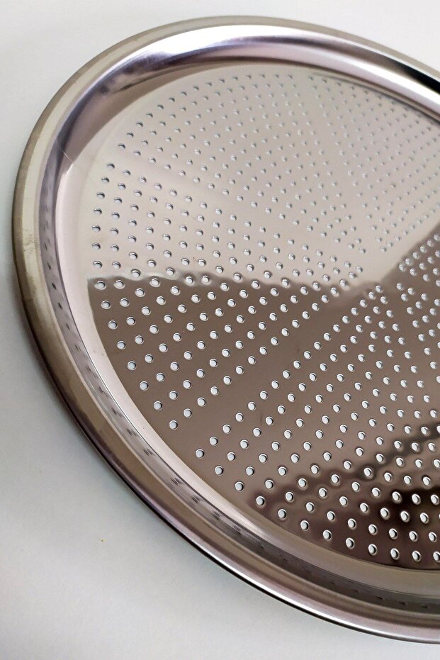 Perforated Steel Pizza and Lahmacun Tray Large Size -36 Cm