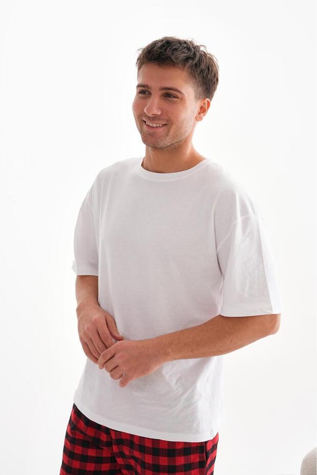 White Overize Basic Relax T-Shirt - 6