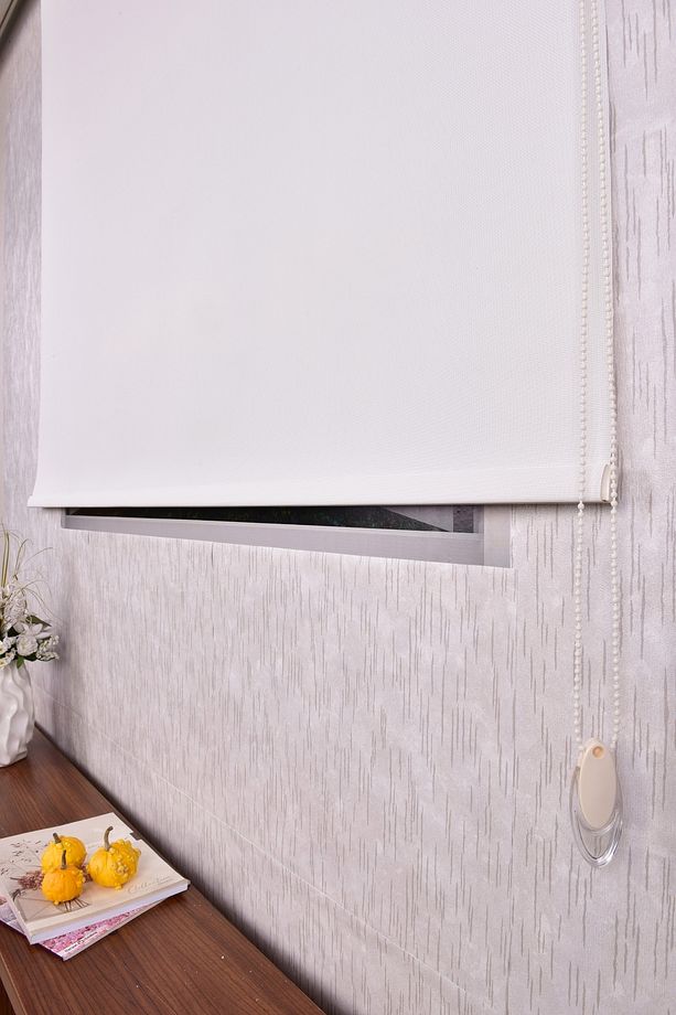 Ekru Düz Etek Dilimsiz Ds-screen 1 Stor Güneşlik Perde - 4