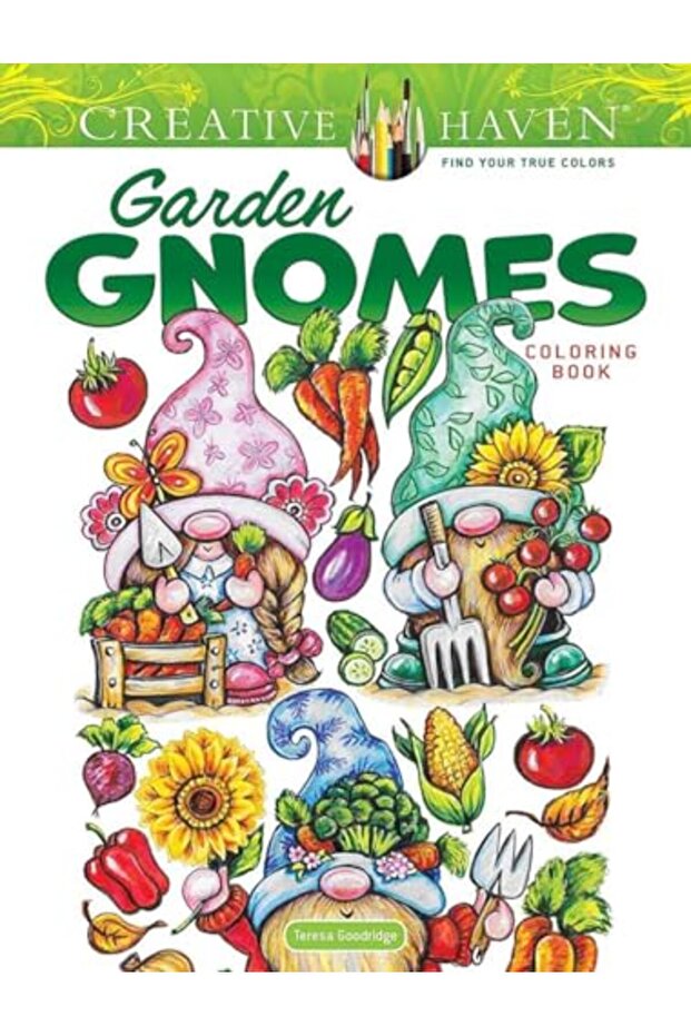 Creative Haven Garden Gnomes Coloring Book