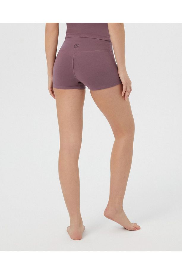 Lila Kadın Mini Boxer Ön Dikişsiz Ön Dikişsiz Tayt Şort - 2