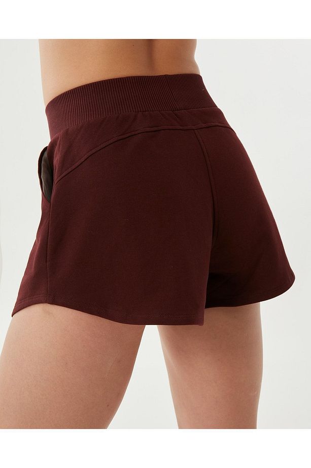 Kestane Bel Lastikli Ayarlanabilir Sweatshort Şort - 4