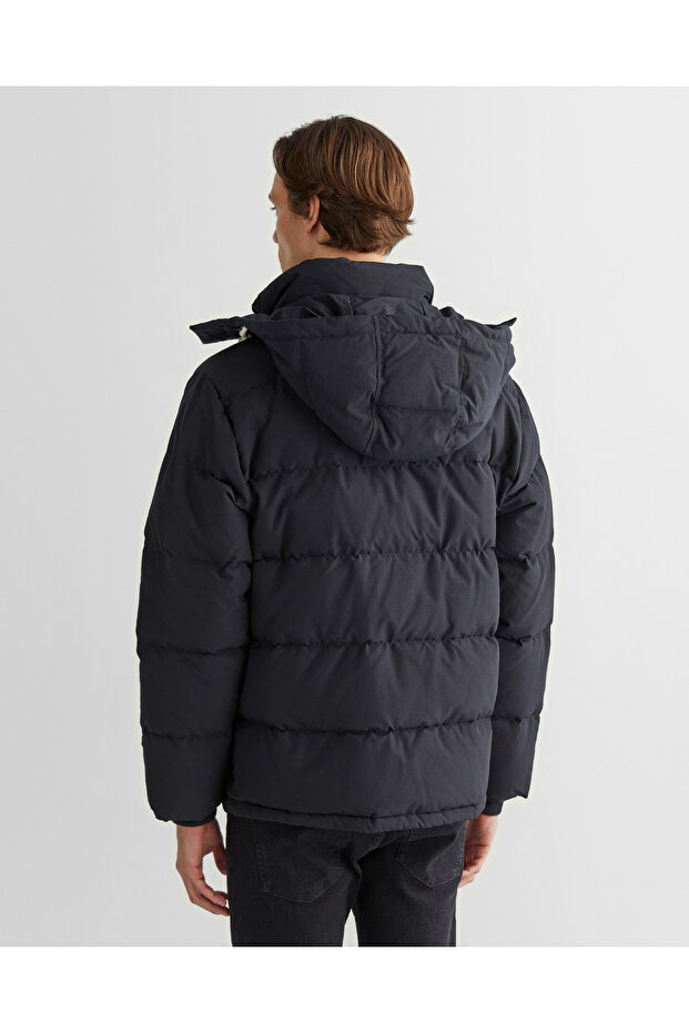 Erkek Siyah Fermuarlı Mont - 7