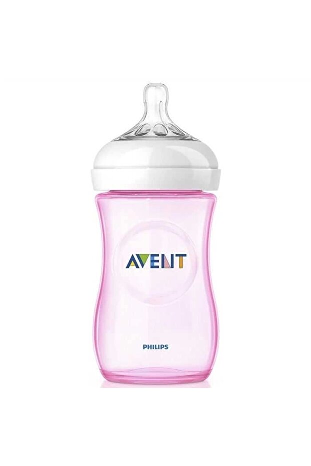 زجاجة رضاعة Avent Natural PP سعة 260 مل - وردي