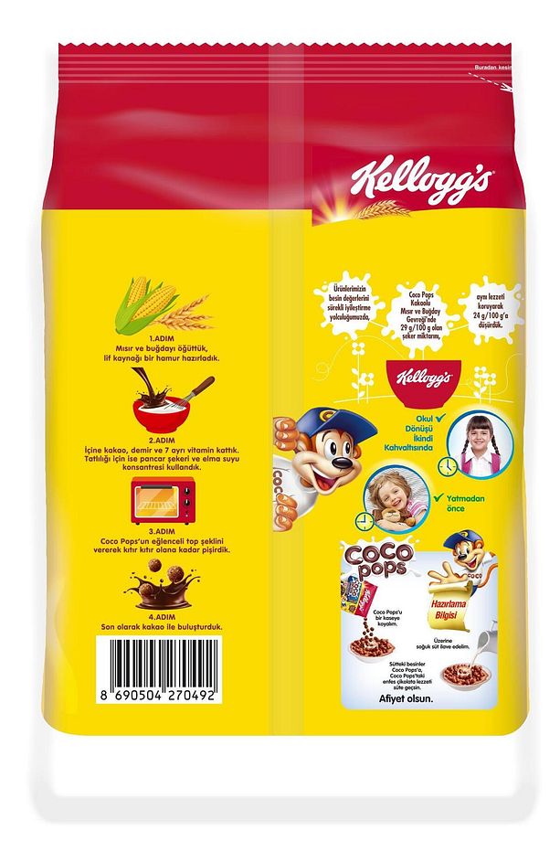 Coco Pops Çokotop Çikolatalı Buğday Ve Mısır Gevreği 360 Gr, Lif,demir Ve 6 Vitamin Içerir - 3