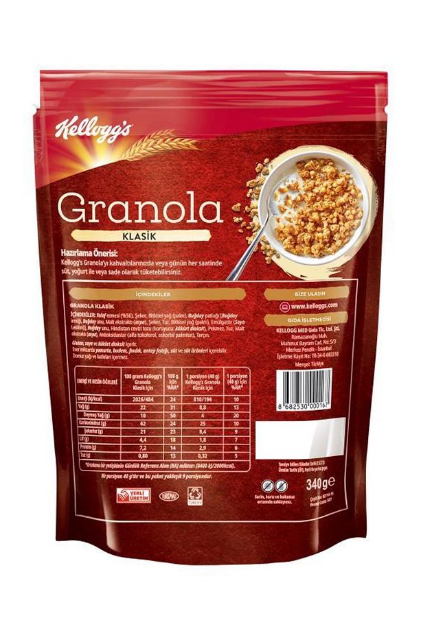 Granola Klasik 340 Gx 3 Adet, %56 Yulaf Içerir, Lif Kaynağı, Kahvaltılık Gevrek - 7